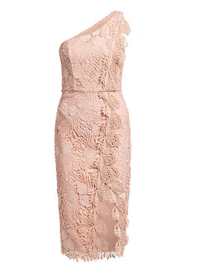 REISS One-Shoulder-Kleid MENA mit Spitzenbesatz