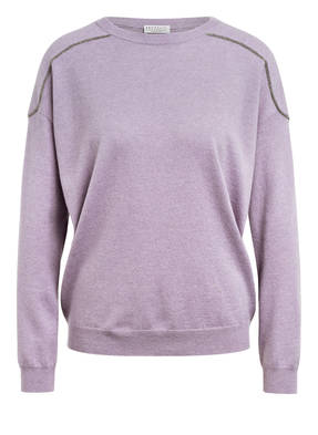 BRUNELLO CUCINELLI Cashmere-Pullover mit Schmucksteinbesatz
