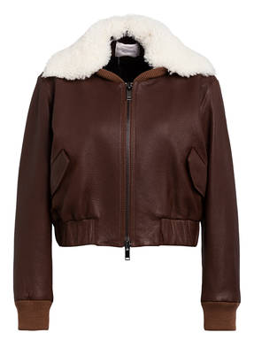 DOROTHEE SCHUMACHER Lederjacke AVIATOR COOLNESS mit abnehmbarem Kunstfellbesatz
