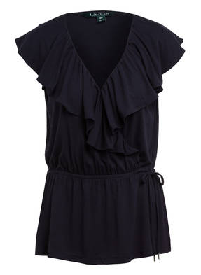 LAUREN RALPH LAUREN Blusentop RAYON mit Volantbesatz