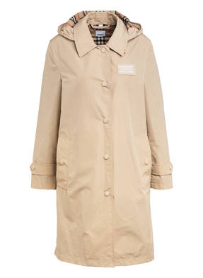 BURBERRY Mantel mit abnehmbarer Kapuze