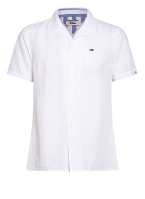 TOMMY JEANS Halbarm-Hemd Regular Fit mit Leinen