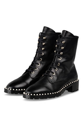 STUART WEITZMAN Schnürstiefeletten ALLIE mit Perlenbesatz
