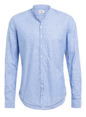 Q1 Manufaktur Hemd RENE Slim Fit mit Stehkragen und Leinen