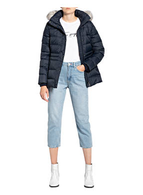 TOMMY HILFIGER Daunenjacke ESSENTIAL TYRA mit abnehmbarem Kunstpelzbesatz
