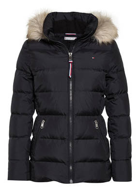 TOMMY HILFIGER Daunenjacke mit abnehmbarem Kunstpelzbesatz