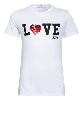 MSGM KIDS T-Shirt mit Schmucksteinbesatz