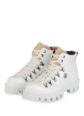 BOGNER Lack-Schnürboots COPENHAGEN mit Lammfellbesatz