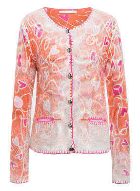 oui Strickjacke mit Schmucksteinbesatz