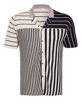 REISS Strick-Resorthemd ORSO Regular Fit mit Leinen