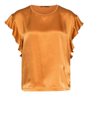 maje Blusenshirt TOLA im Materialmix mit Volantbesatz