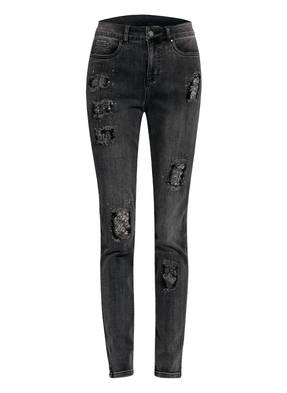 Joseph Ribkoff Destroyed Jeans mit Schmucksteinbesatz