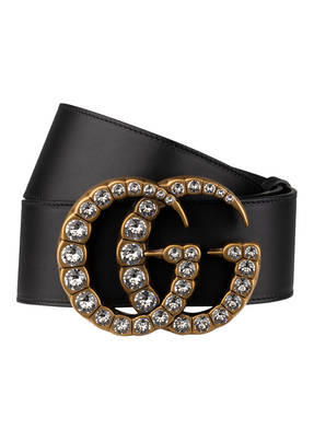 GUCCI Ledergürtel GG CRYSTAL