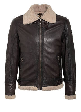 gipsy Lederjacke GBAIRFORCE mit Kunstfellfutter
