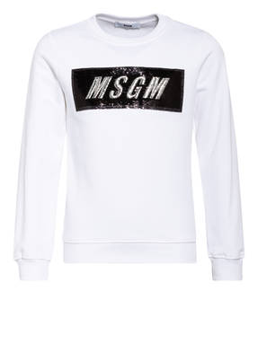 MSGM KIDS Sweatshirt mit Paillettenbesatz