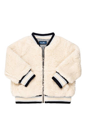 Sanetta KIDSWEAR Kunstfell-Sweatjacke mit Glitzergarnen