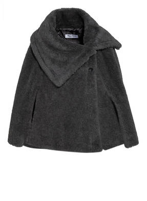 Max Mara Kunstfell-Cape ORANGE mit Alpaka