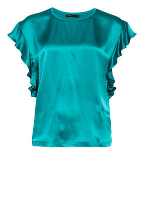 maje Blusenshirt TOLA im Materialmix mit Volantbesatz
