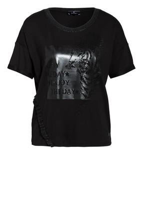monari T-Shirt mit Schmucksteinbesatz