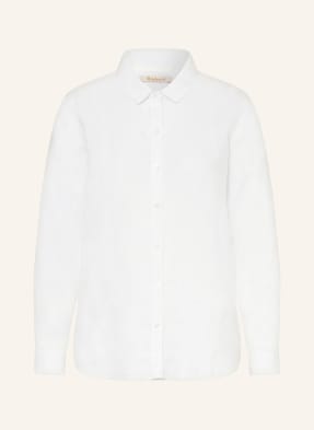 Barbour Hemdbluse Marine Aus Leinen weiss