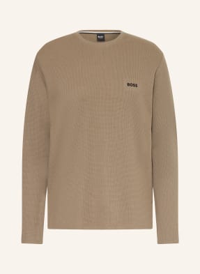 Boss Schlafshirt Waffle braun