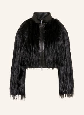 Boss Kunstpelz-Jacke Cecool schwarz