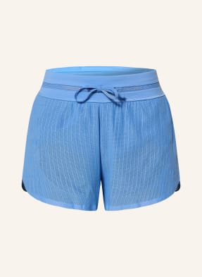 Lululemon Běžecké Šortky 2V1 Fast And Free Airflow Mr 3in tmavě modrá
