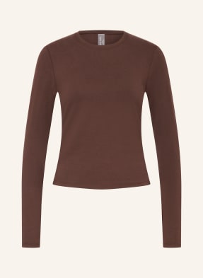 Sweaty Betty Dlouhé Rukávy Essential Sculpt tmavě hnědá