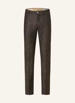 Jacob Cohen Chino Regular Fit tmavě hnědá / hnědá / režná