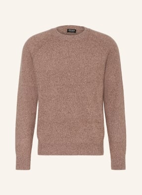Zegna Kašmírový Svetr Oasi starorůžová / hnědá