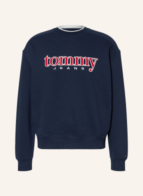 Tommy Jeans Mikina tmavě modrá / červená