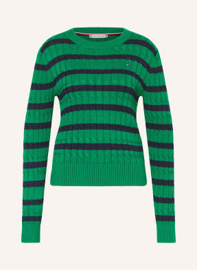 Tommy Hilfiger Svetr zelená / tmavě modrá