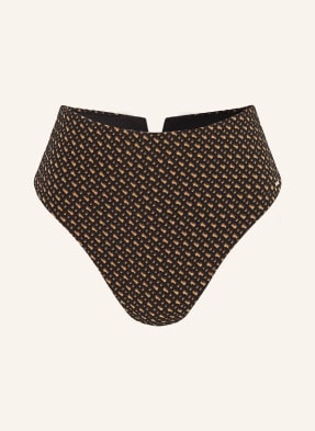 Boss High-Waist-Bikini-Hose B Monogram schwarz