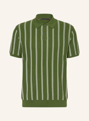 Tommy Hilfiger Pletené Polo Tričko tmavě zelená / bílá