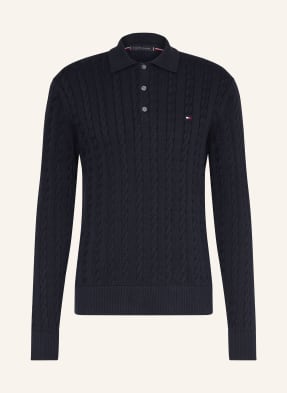 Tommy Hilfiger Strick-Poloshirt blau