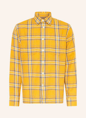 Tommy Hilfiger Košile Relaxed Fit tmavě žlutá / světle šedá / tmavě šedá