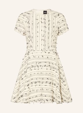 Boss Bouclé-Kleid Datarni weiss