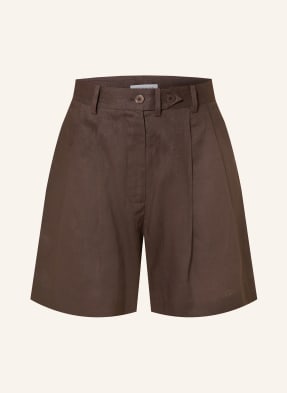 Mrs & Hugs Leinenshorts braun