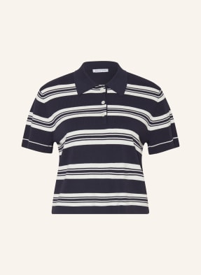Mrs & Hugs Strick-Poloshirt blau