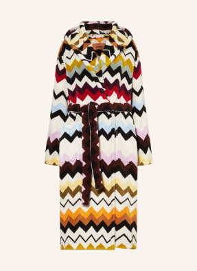Missoni Home Unisexový Župan S Kapucí bílá / oranžová / černá