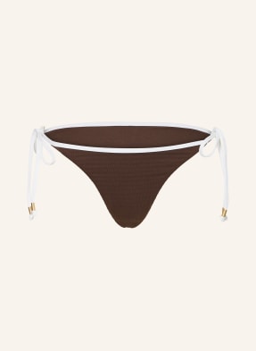 Seafolly Trojúhelníkové Bikiny Beach Bound hnědá / bílá
