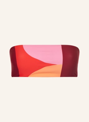 Seafolly Bandeau Bikiny Sorrento Flame, Oboustranné červená / růžová / oranžová