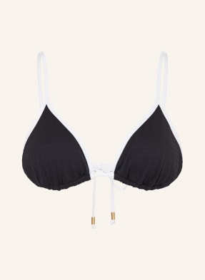 Seafolly Trojúhelníkové Bikiny Beach Bound černá / bílá