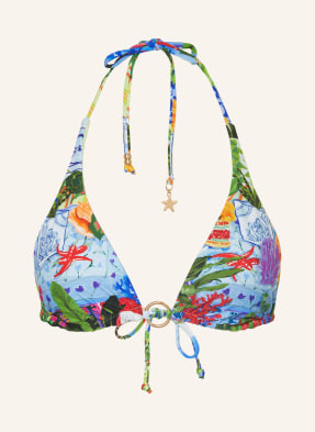 Seafolly Trojúhelníkové Bikiny La Boca tmavě modrá / červená / zelená