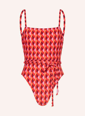 Seafolly Plavky Sorrento Flame, Oboustranné červená / růžová / oranžová