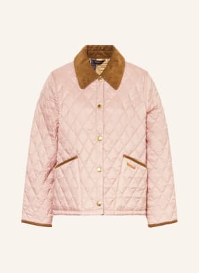 Barbour Prošívaná Bunda Liddesdal růžová / hnědá