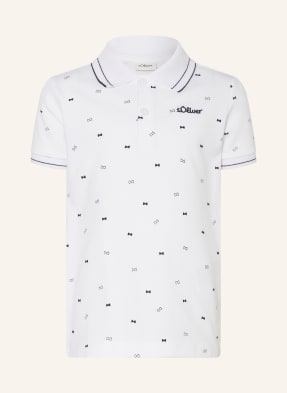 S.Oliver Red Piqué-Poloshirt weiss