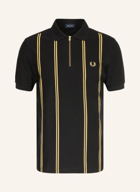 Fred Perry Piqué Polokošile černá / tmavě žlutá