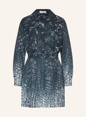 Reiss Kleid Ali Mit Plissees blau