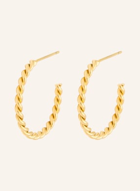 Lulu Copenhagen Creole Twisted Hoops zlatá
